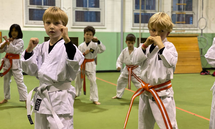 Junior karate club students at PGS